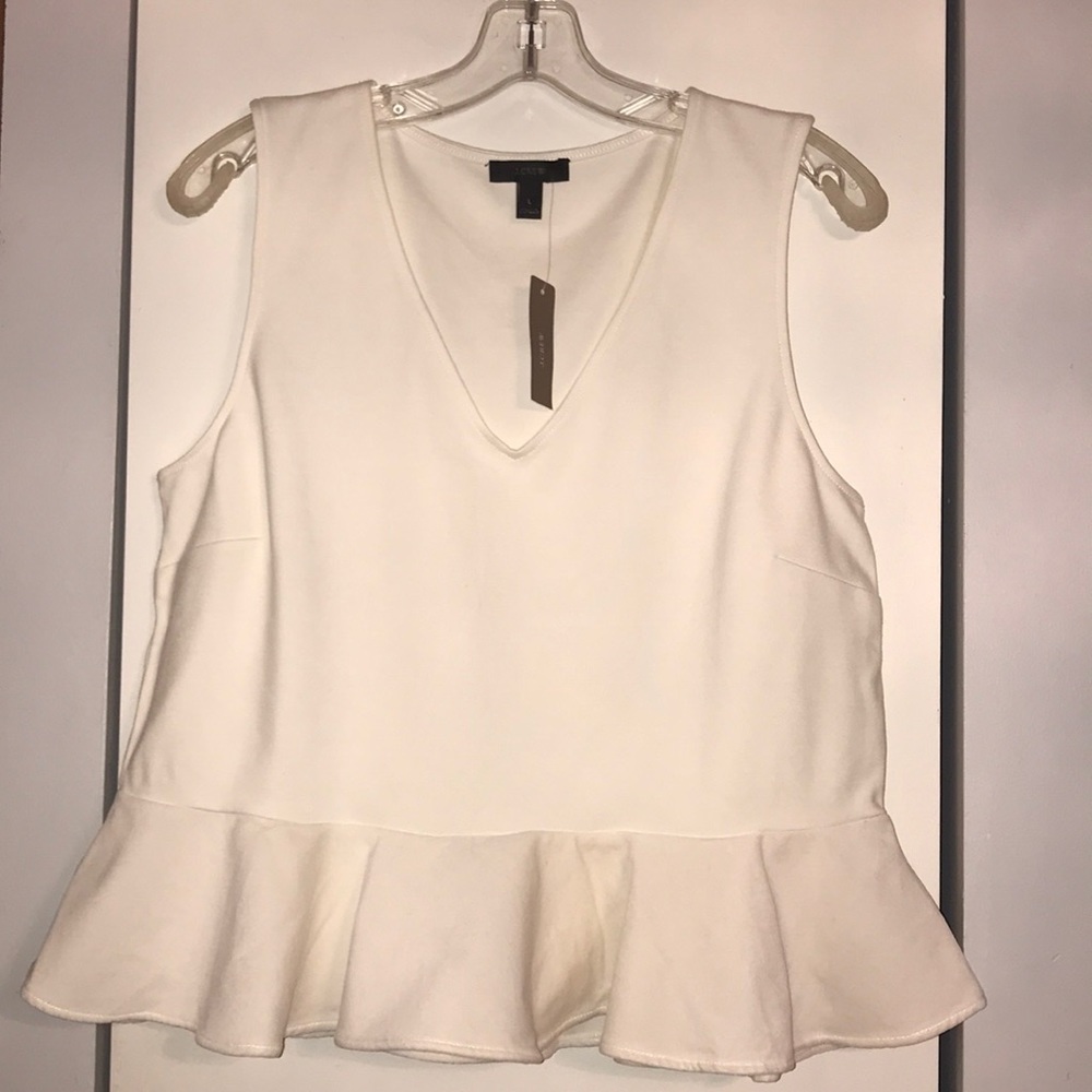 BRAND NEW 🎉🎉Gorgeous Creme Cotton Tank w/velvet